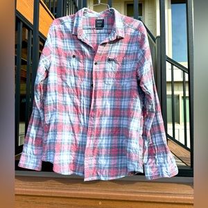 RVCA Men’s long sleeve plaid shirt